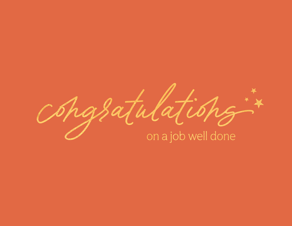 Job Well Done front
