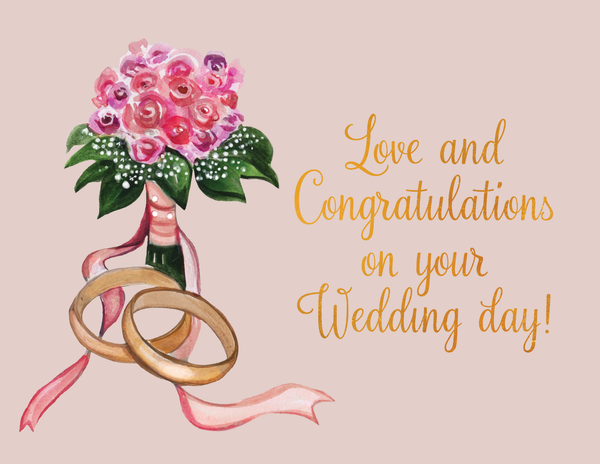 Bouquet and Rings front