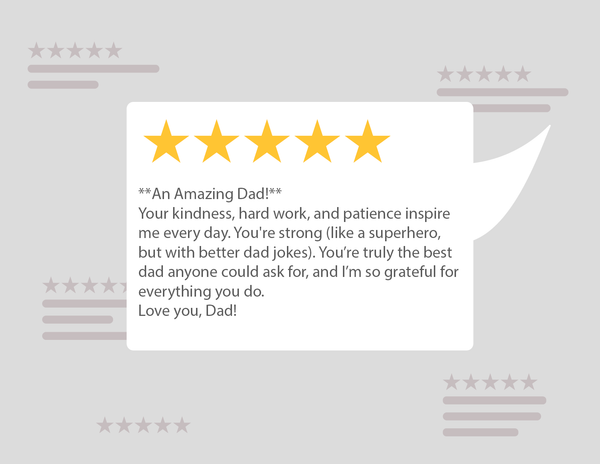 5 Star Review front