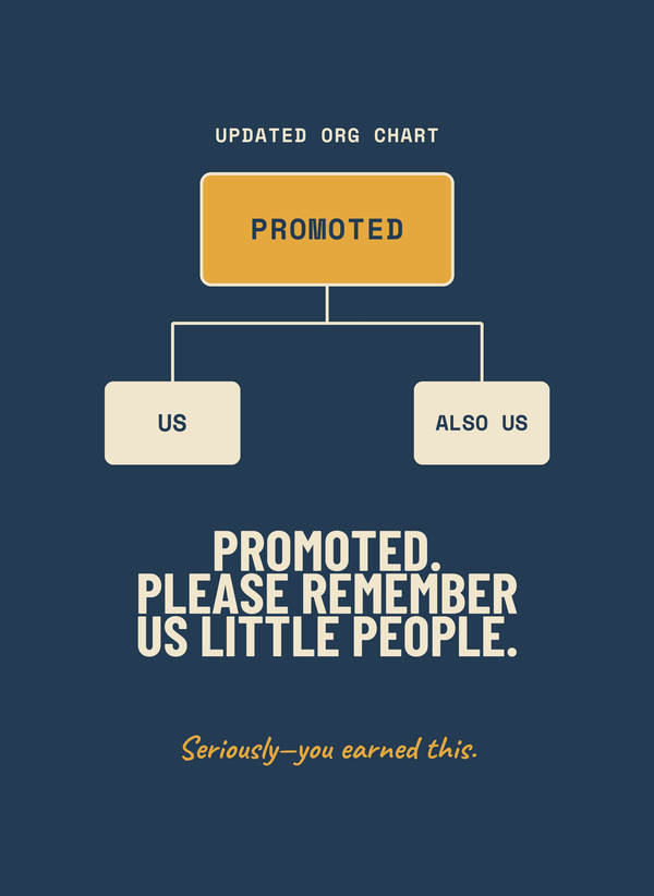 Promoted. Please Remember Us Little People. front