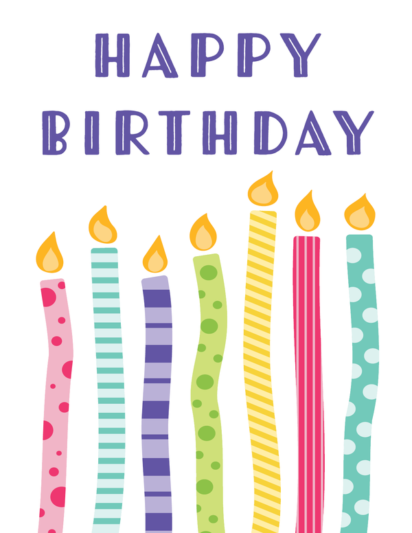 Birthday Candles front
