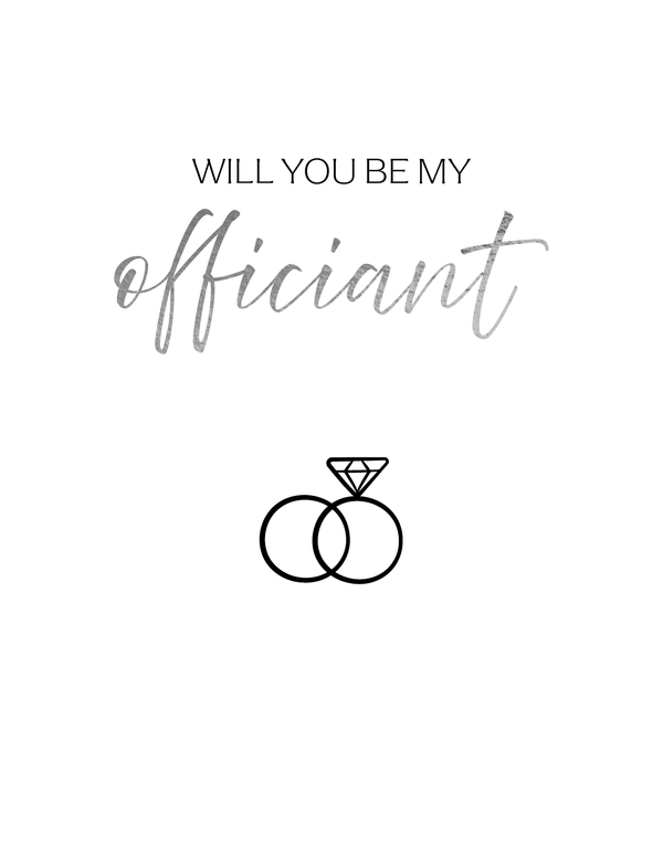 Will You Be My Officiant front