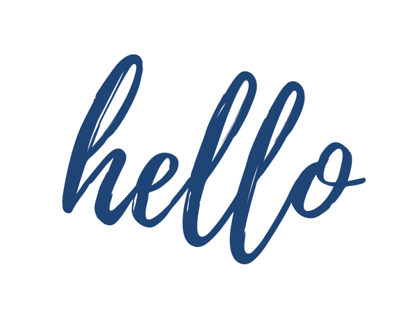 Hello in Navy front