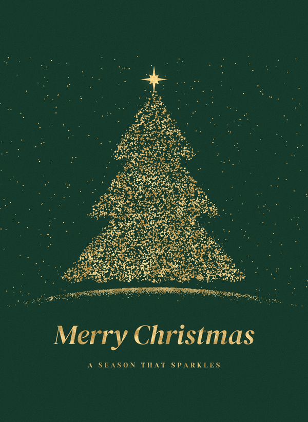 Merry Christmas (Gold Dust Tree) front