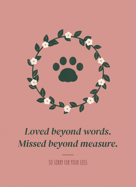 Loved Beyond Words (Paw Wreath)