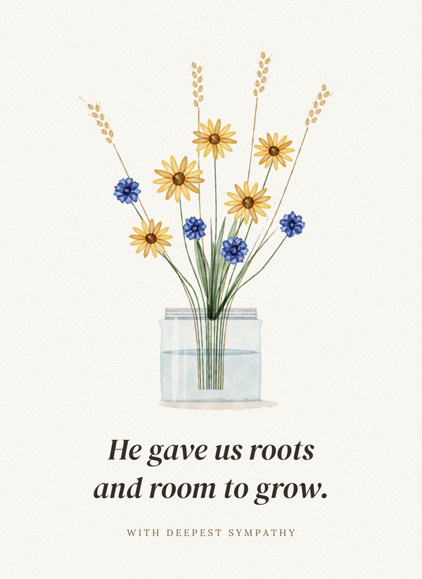 He Gave Us Roots and Room to Grow front