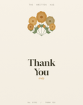 Thank You botanical card by The Written Hug