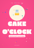 Cake O'Clock birthday card from The Written Hug
