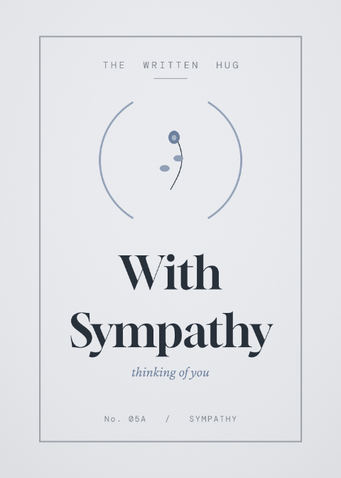 With Sympathy ready to send card from The Written Hug