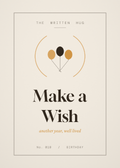 Make a Wish birthday card from The Written Hug