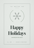 Happy Holidays card from The Written Hug