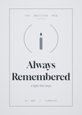 Always Remembered sympathy card from The Written Hug