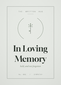 In Loving Memory ready to send card from The Written Hug