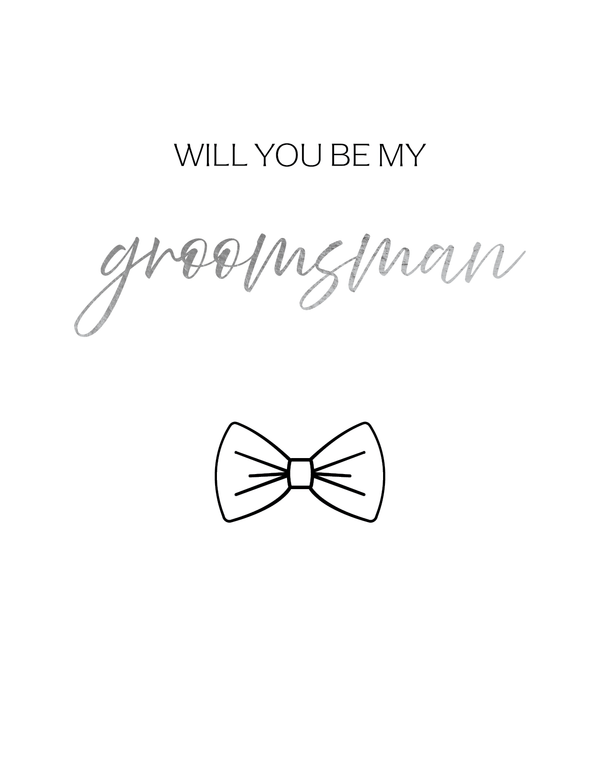 Will You Be My Groomsman front