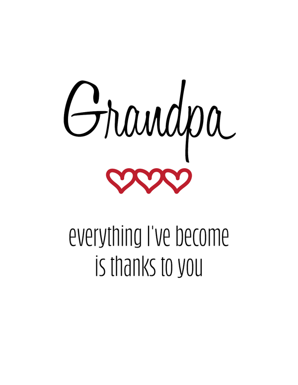 Grandpa, Thanks to You front