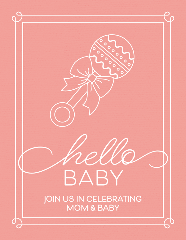 Baby Rattle - Pink front