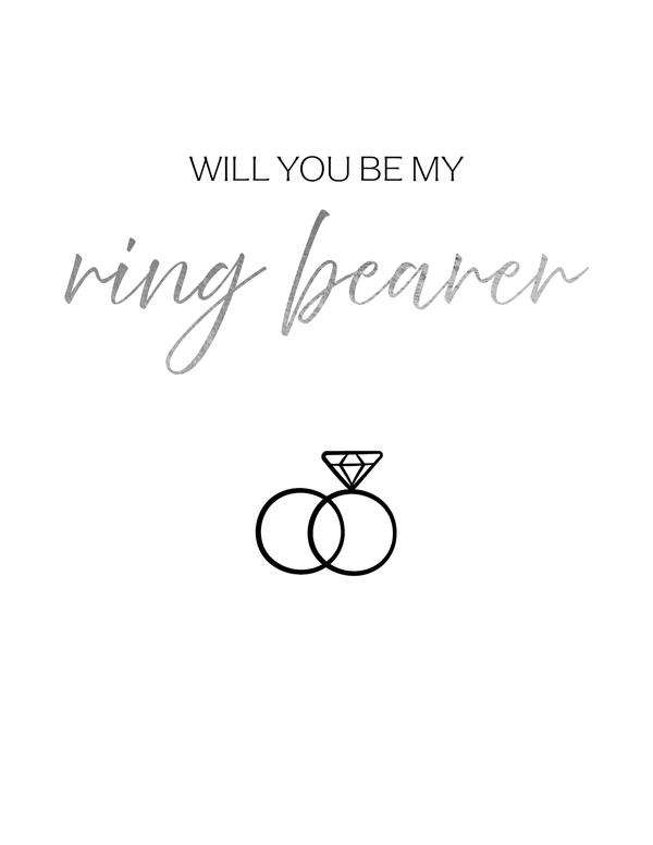 Will You Be My Ring Bearer front