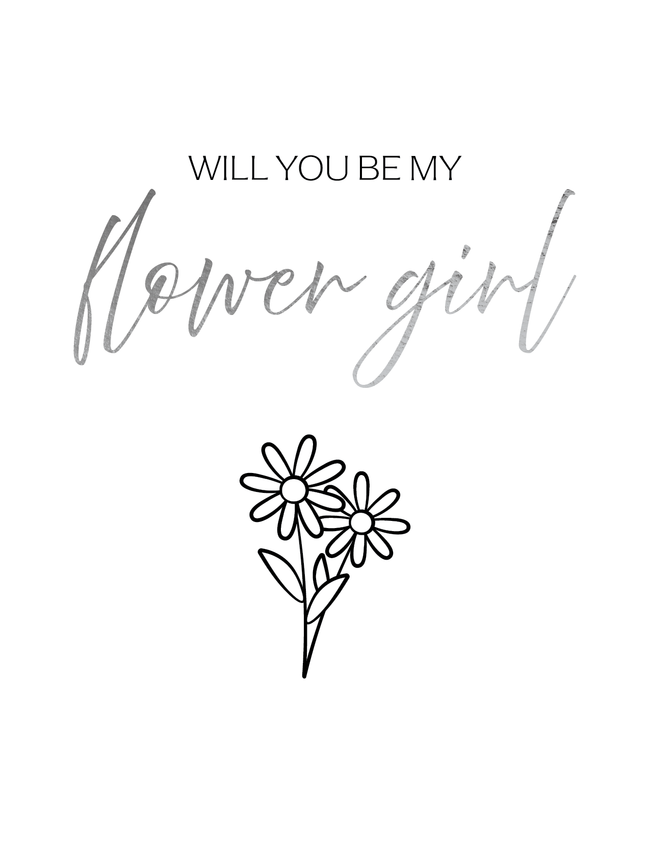 Will You Be My Flower Girl