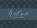 Welcome to Our Clinic - Paw Print Pattern