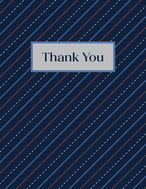 Pinstripe Thank You front