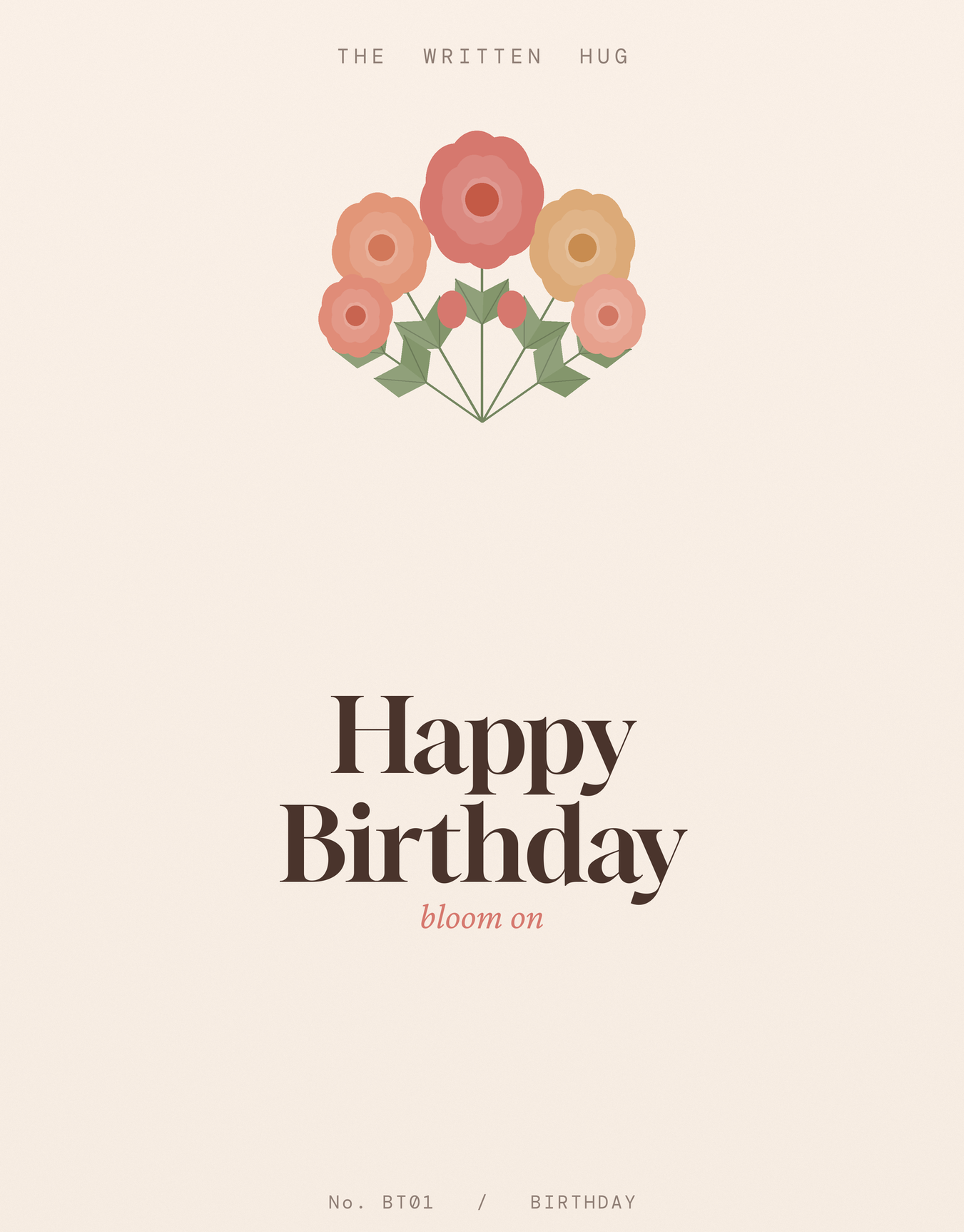 Happy Birthday botanical card by The Written Hug