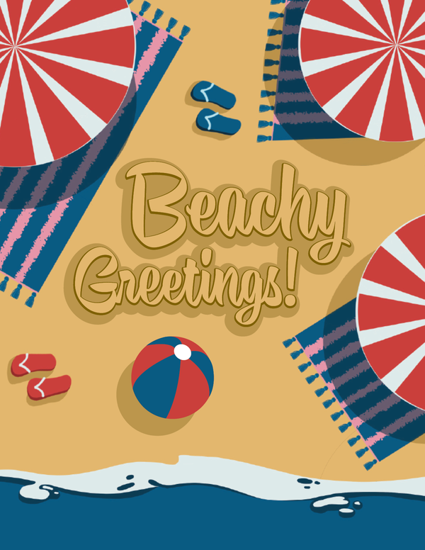 Beachy Greetings front