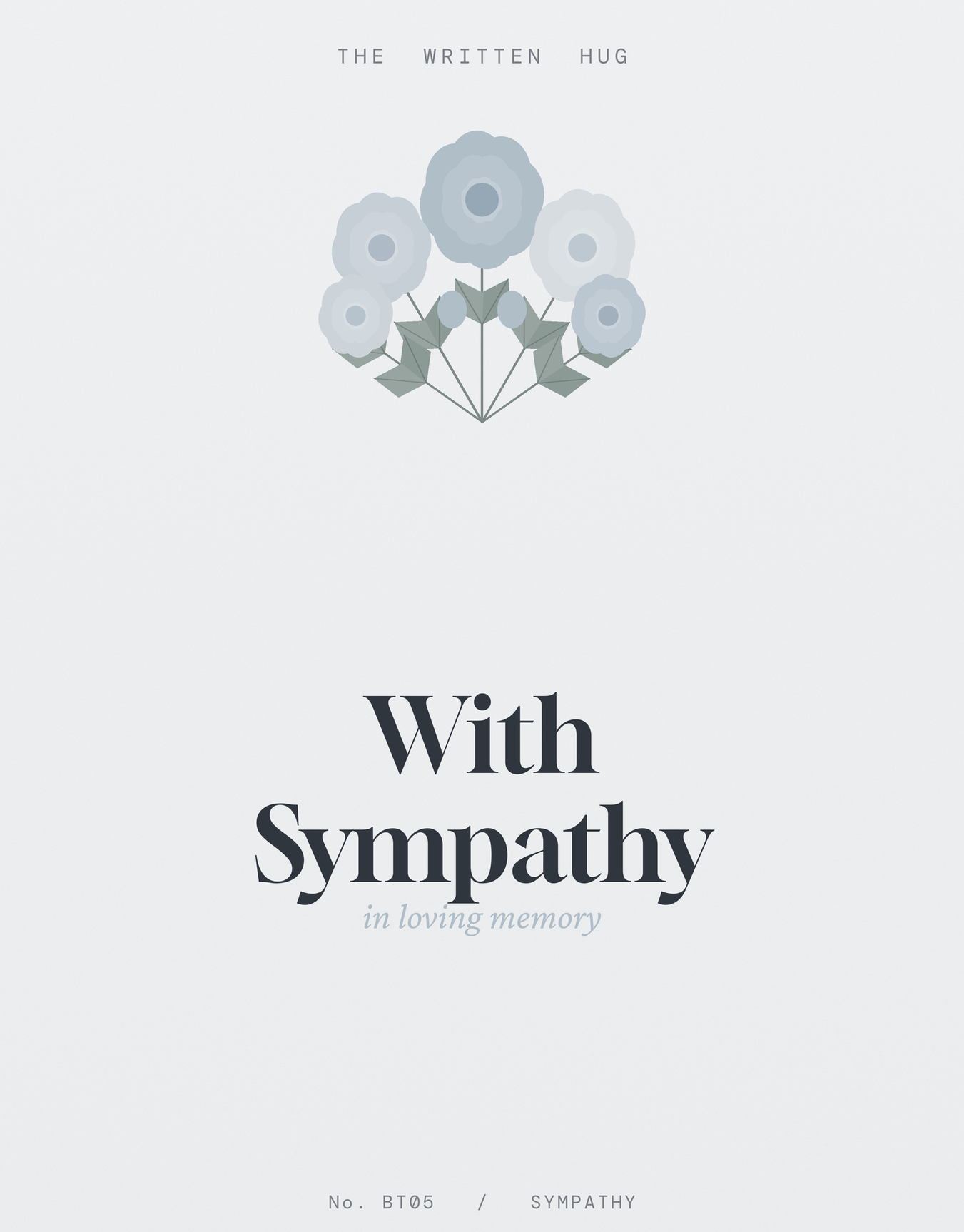 With Sympathy botanical card by The Written Hug