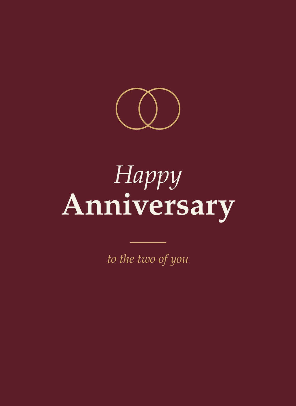 Happy Anniversary folded 5x7 card front