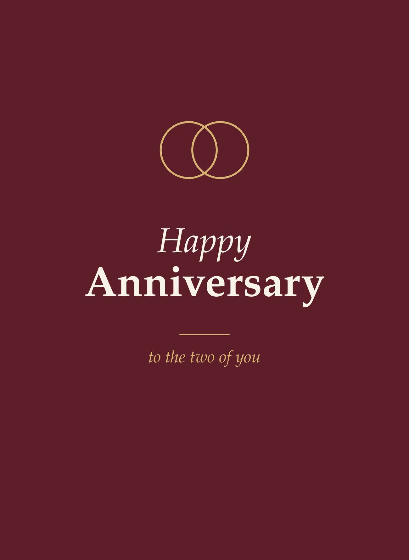 Happy Anniversary folded 5x7 card front