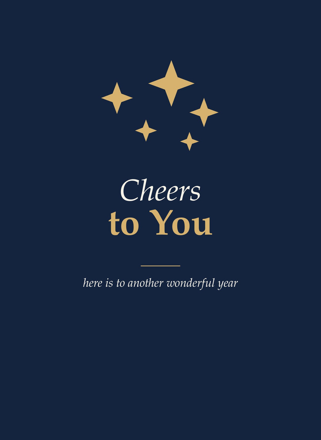Cheers birthday folded 5x7 card front