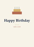 Birthday cake folded 5x7 card front