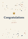 Congratulations folded 5x7 card front
