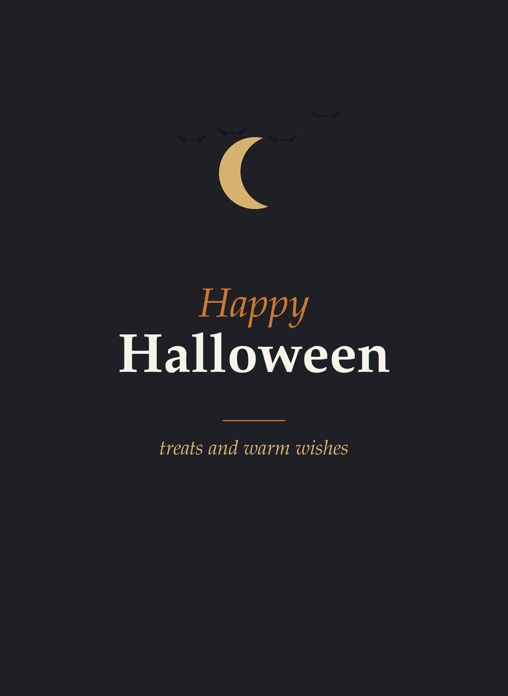 Happy Halloween folded 5x7 card front