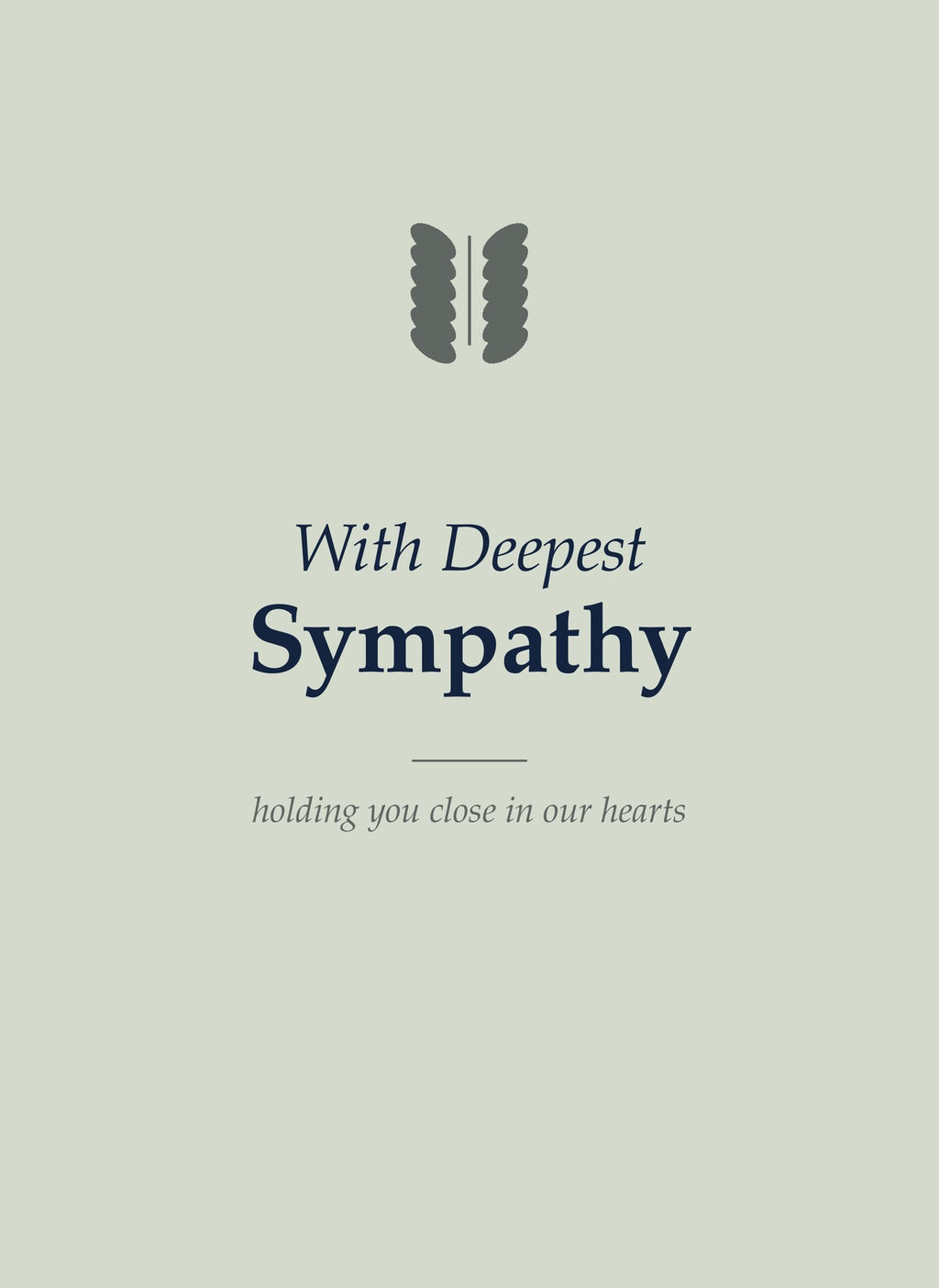 Sympathy folded 5x7 card front