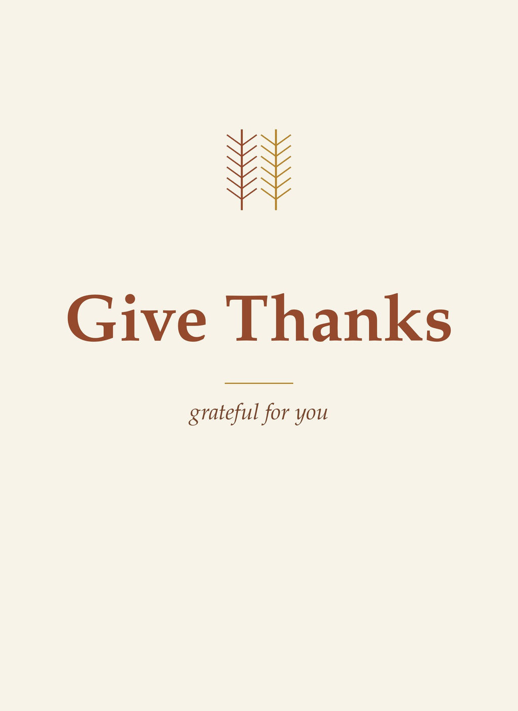 Give Thanks folded 5x7 card front