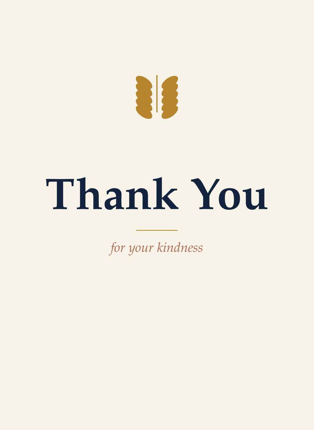 Thank You folded 5x7 card front