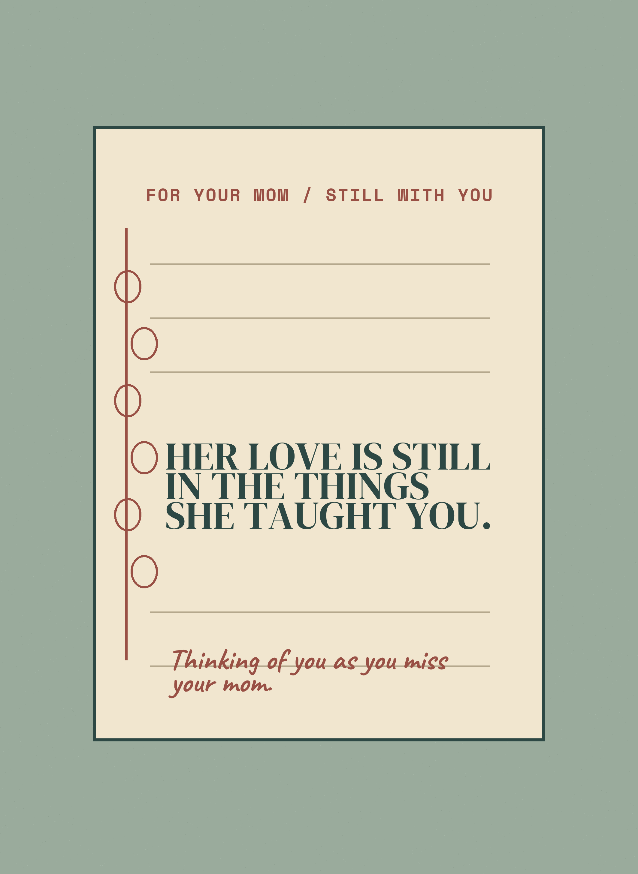 TWH-CD100 - Her Love Is Still in the Things She Taught You.