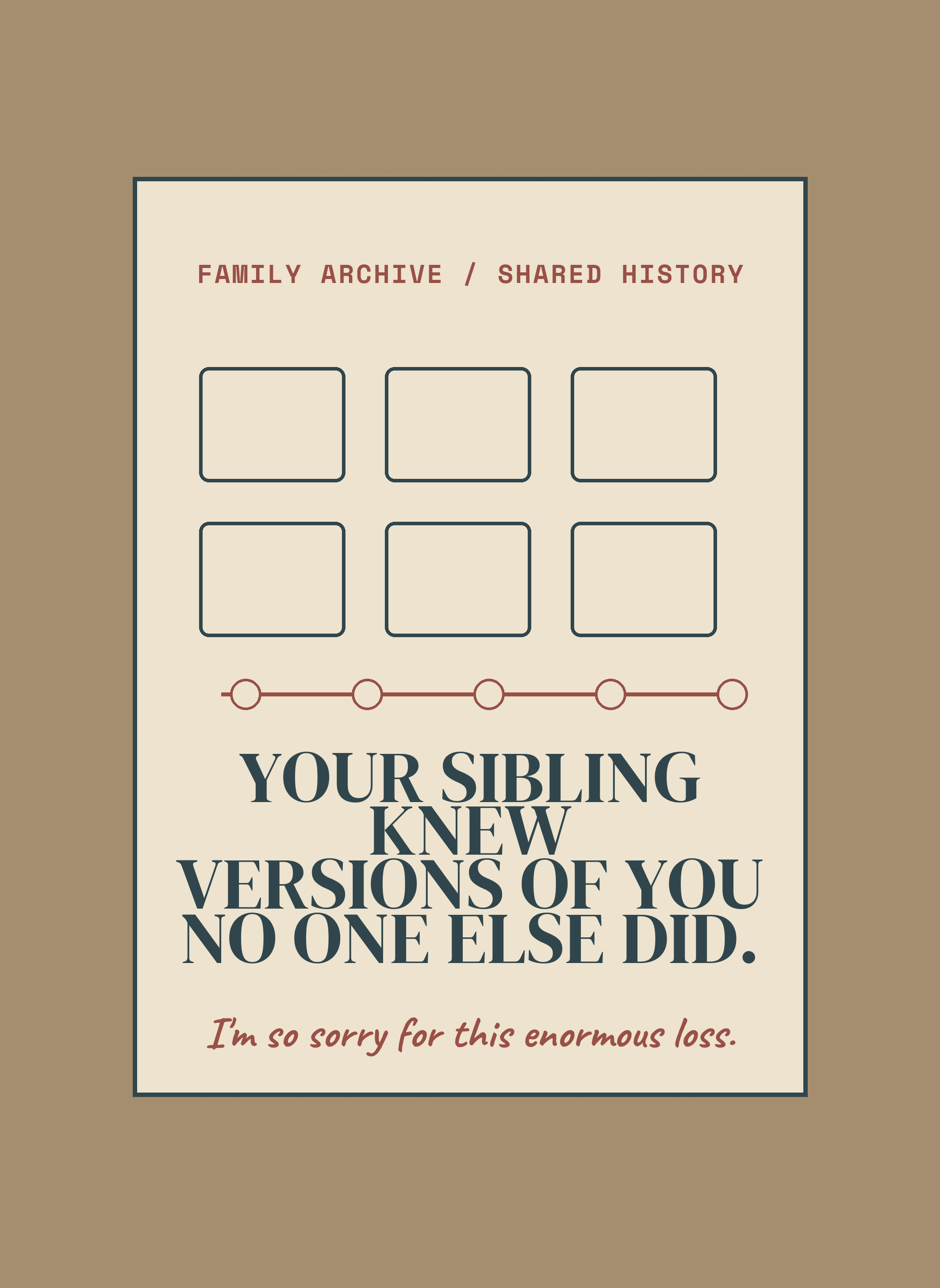 TWH-CD103 - Your Sibling Knew Versions of You No One Else Did.