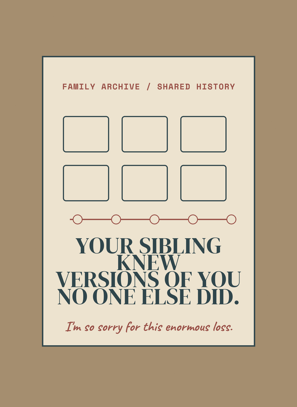 Your Sibling Knew Versions of You No One Else Did. front