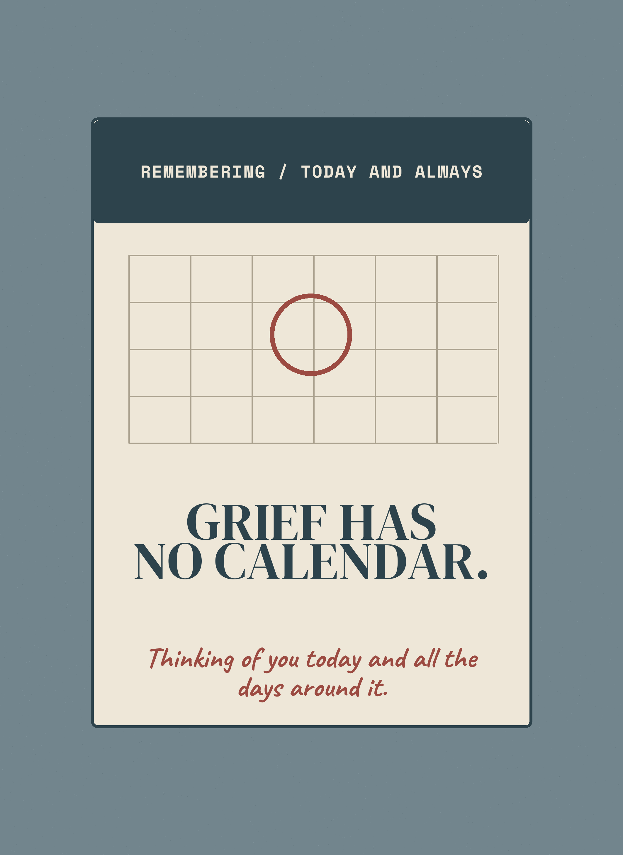 TWH-CD106 - Grief Has No Calendar.