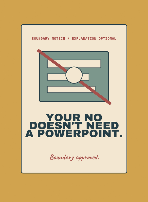 Your No Doesn't Need a PowerPoint. front