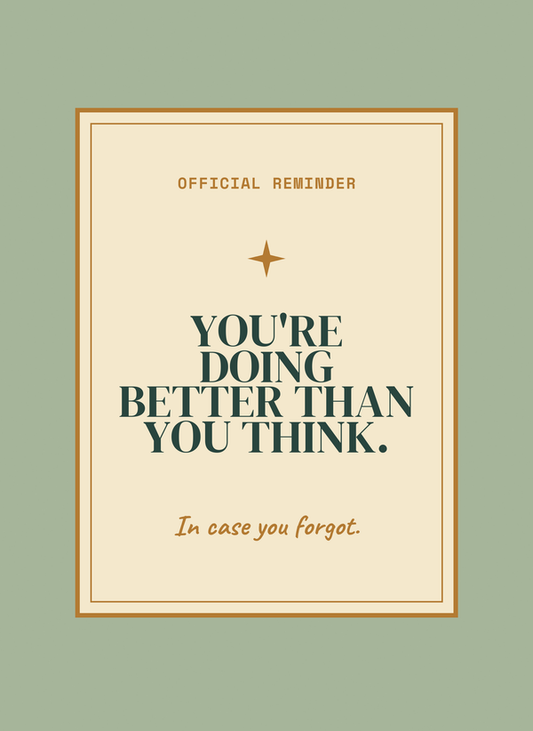 You're Doing Better Than You Think. front