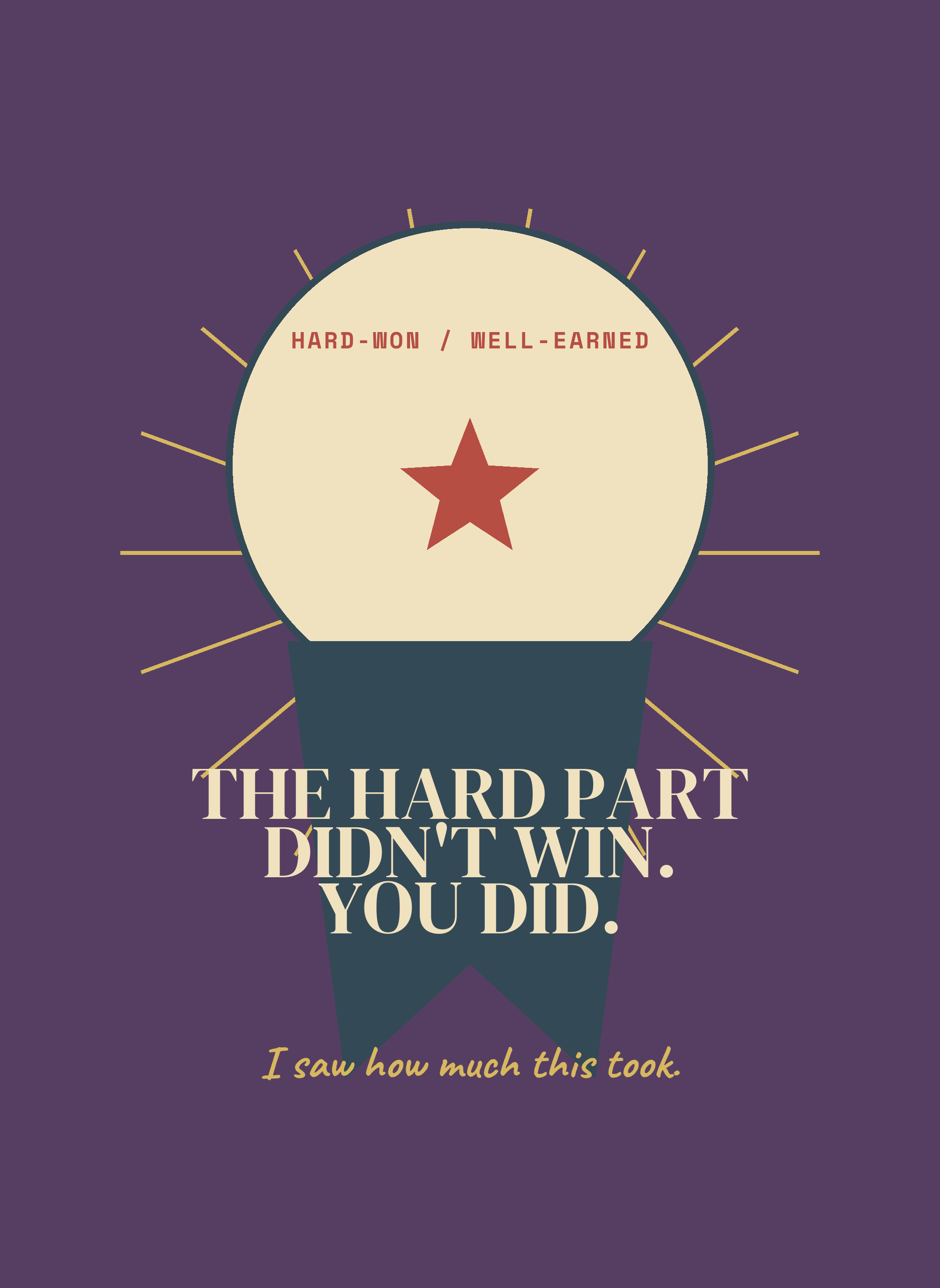 TWH-CD62 The Hard Part Didn't Win. You Did.