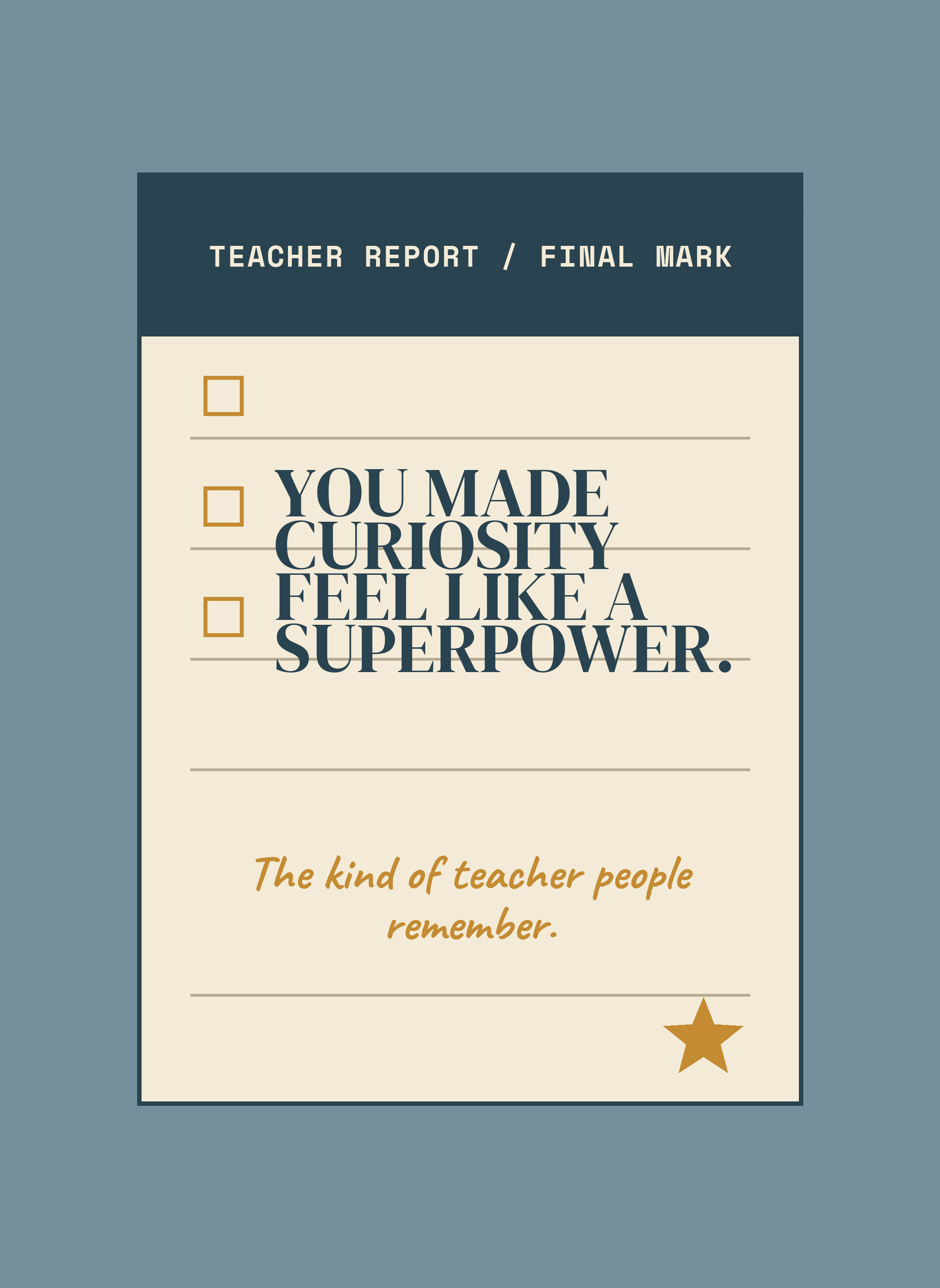 TWH-CD89 - You Made Curiosity Feel Like a Superpower.
