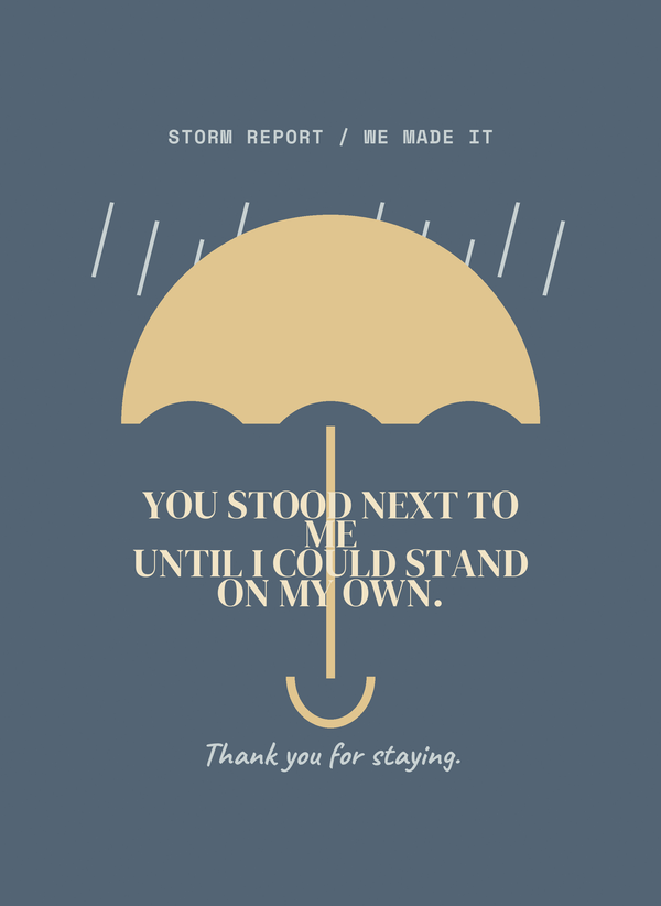 You Stood Next to Me Until I Could Stand on My Own. front