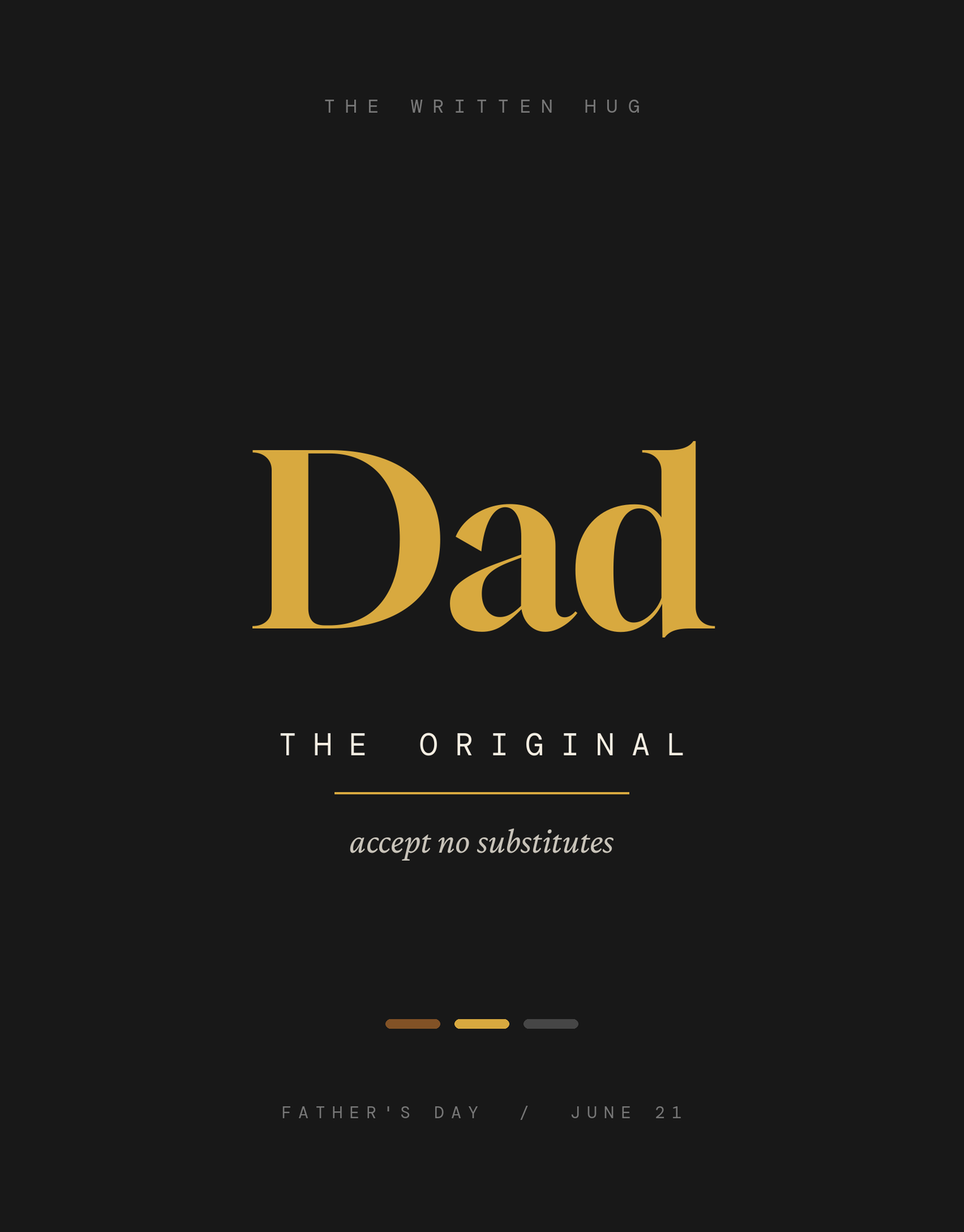 Dad The Original folded card