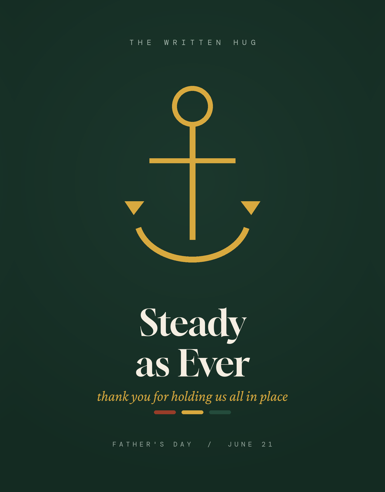 Steady as Ever anchor folded card