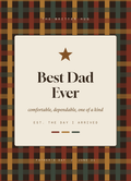 Best Dad Ever plaid card