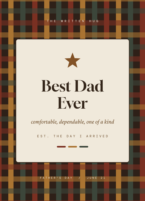 Best Dad Ever plaid card