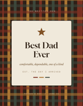 Best Dad Ever plaid folded card